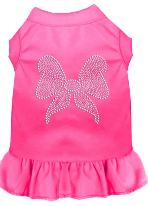 Rhinestone Bow Dress Bright Pink Xxl