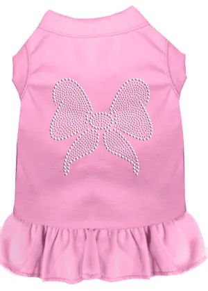 Rhinestone Bow Dress Light Pink Xxxl