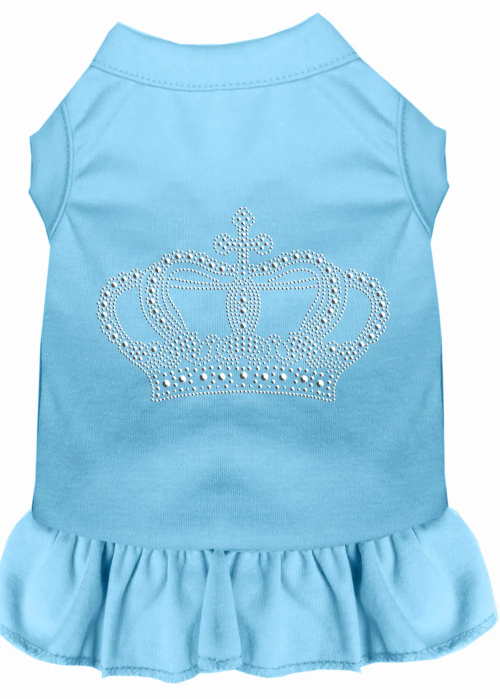 Rhinestone Crown Dress Baby Blue Xs