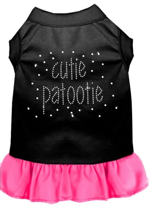 Rhinestone Cutie Patootie Dress Black With Bright Pink Xl