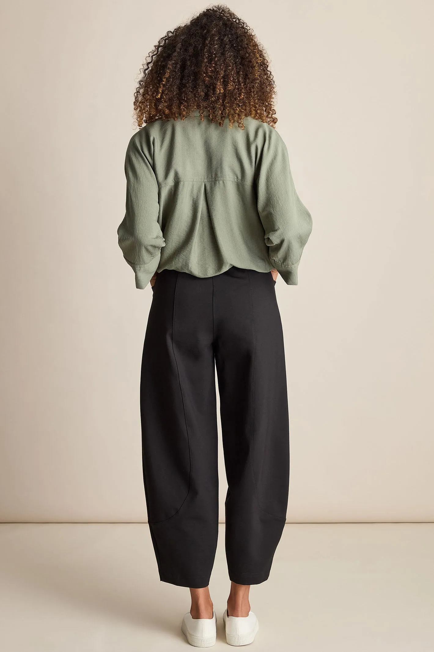 Sahara SPP2025J-P Black Ponte Bubble Trouser