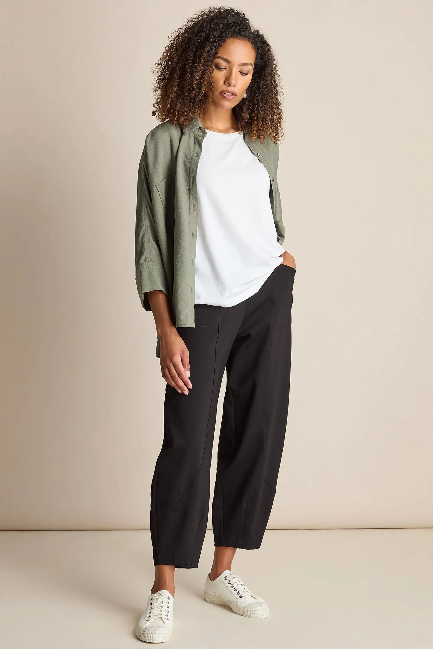 Sahara SPP2025J-P Black Ponte Bubble Trouser