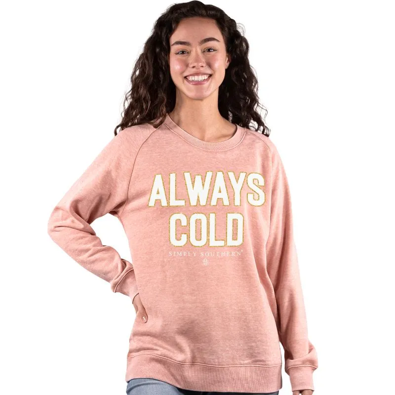 Simply Southern Crew Sweatshirts with Varsity Patch Letters