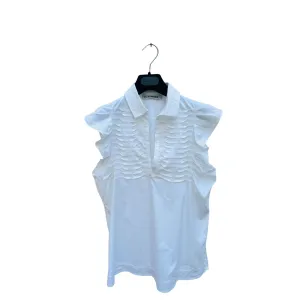 Sleeveless White Blouse Shirt