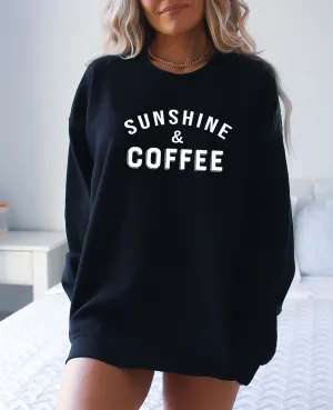 Sunshine & Coffee Black Sweatshirt
