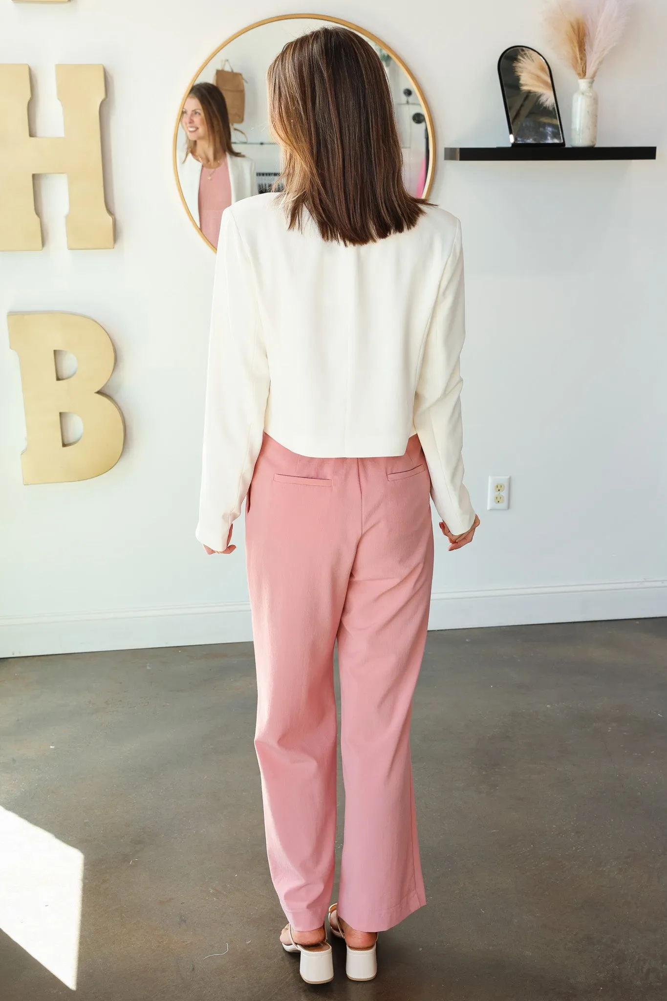 Tailored Dress Pants - Rose Quartz