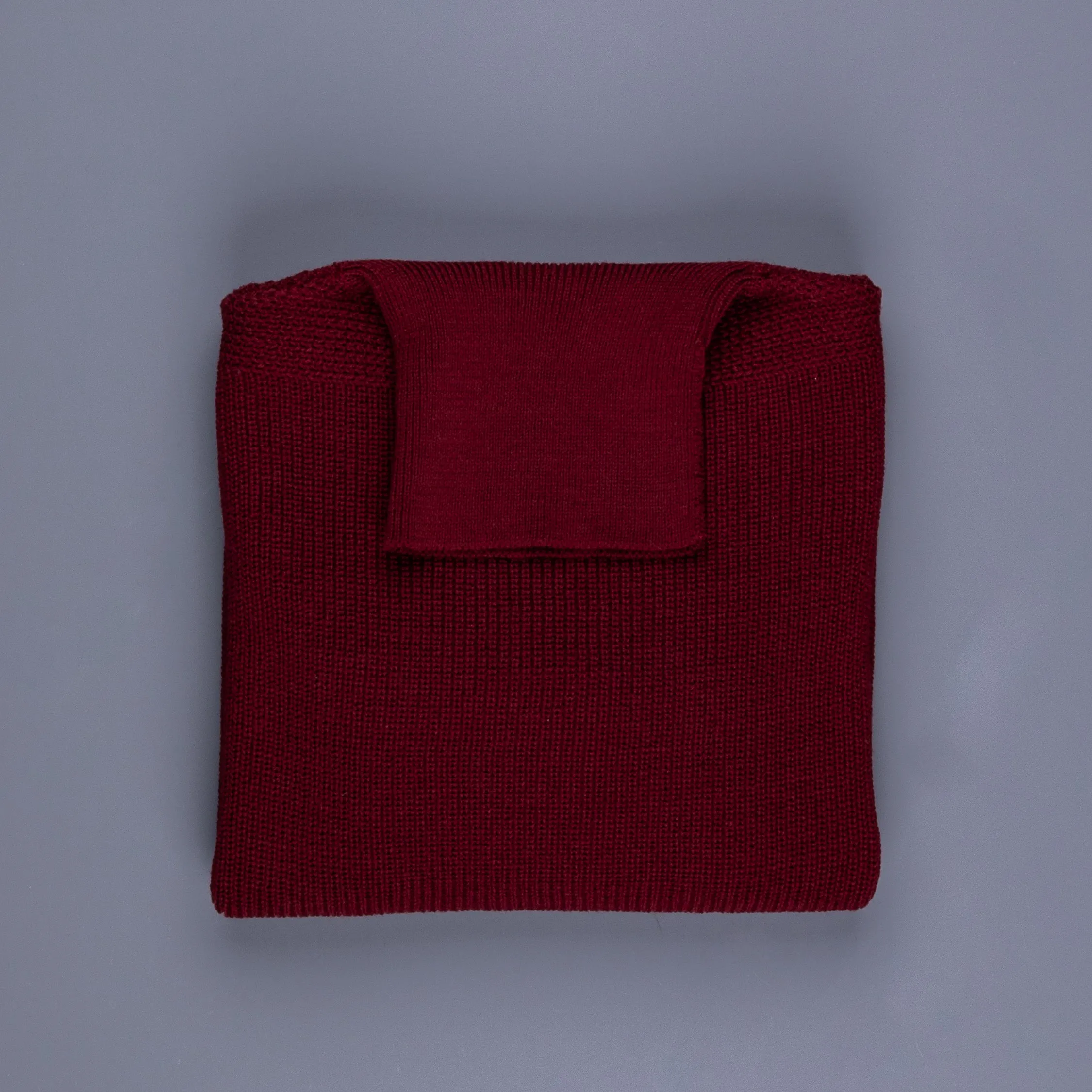 The Real McCoy's Fisherman's Turtle Neck Sweater Maroon