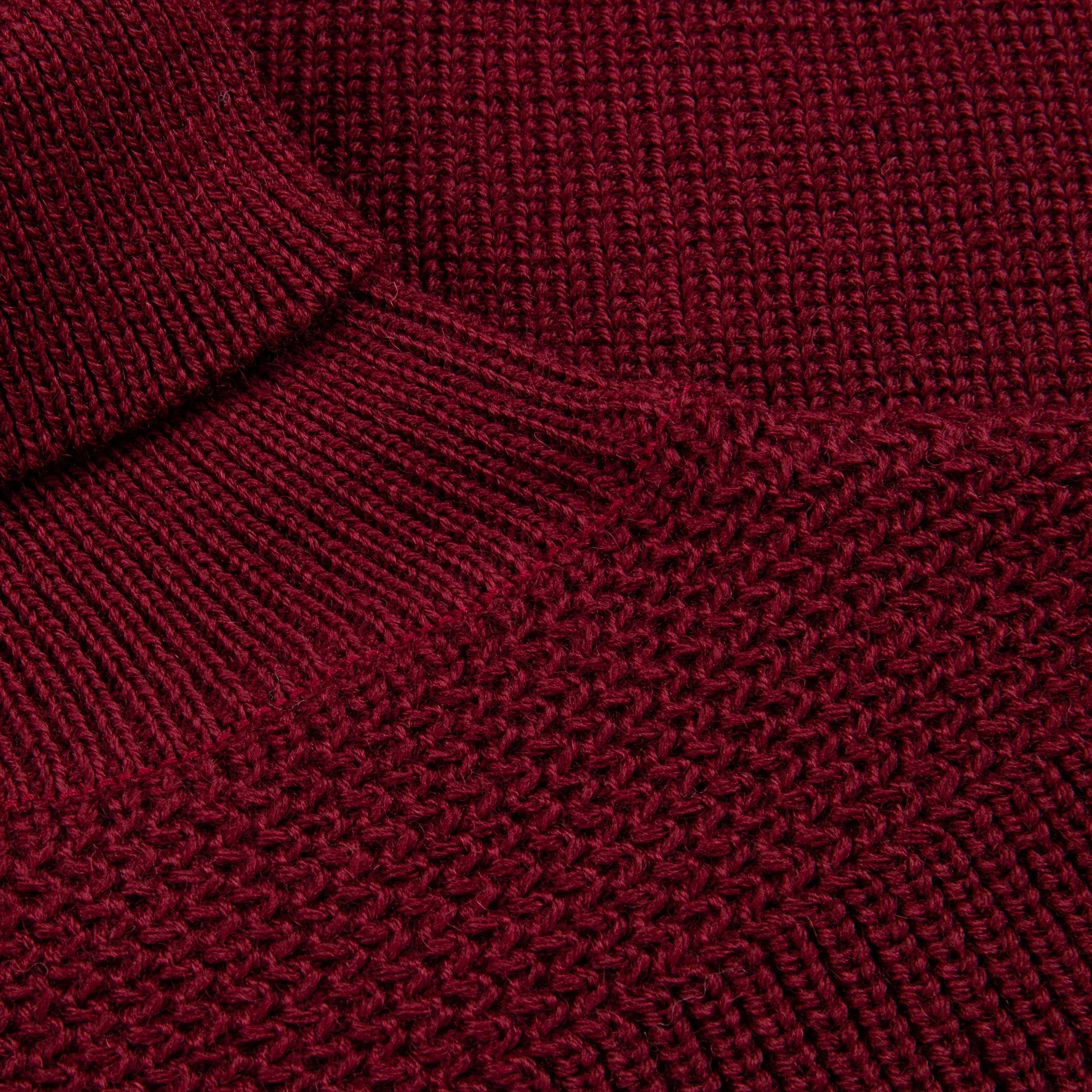 The Real McCoy's Fisherman's Turtle Neck Sweater Maroon