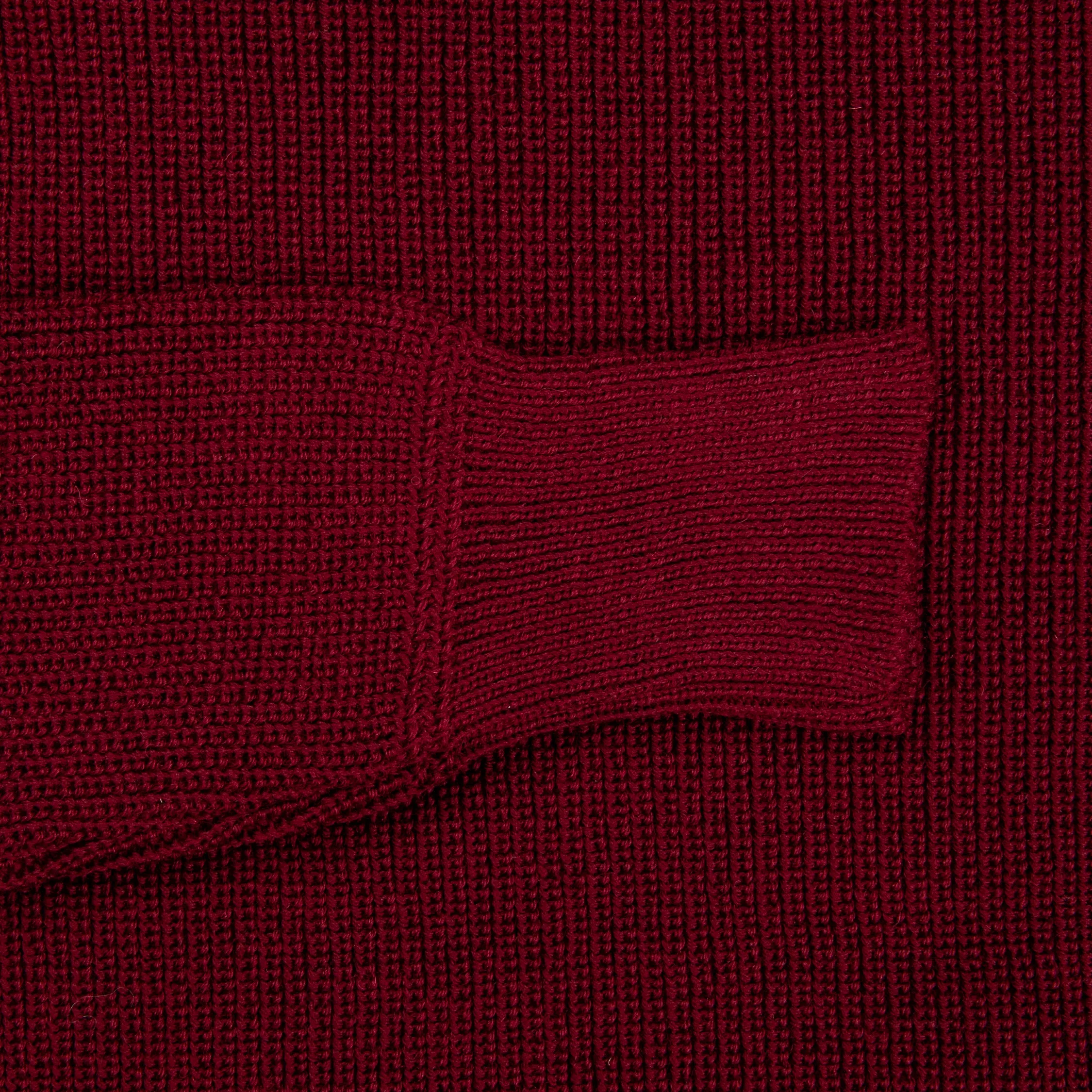 The Real McCoy's Fisherman's Turtle Neck Sweater Maroon