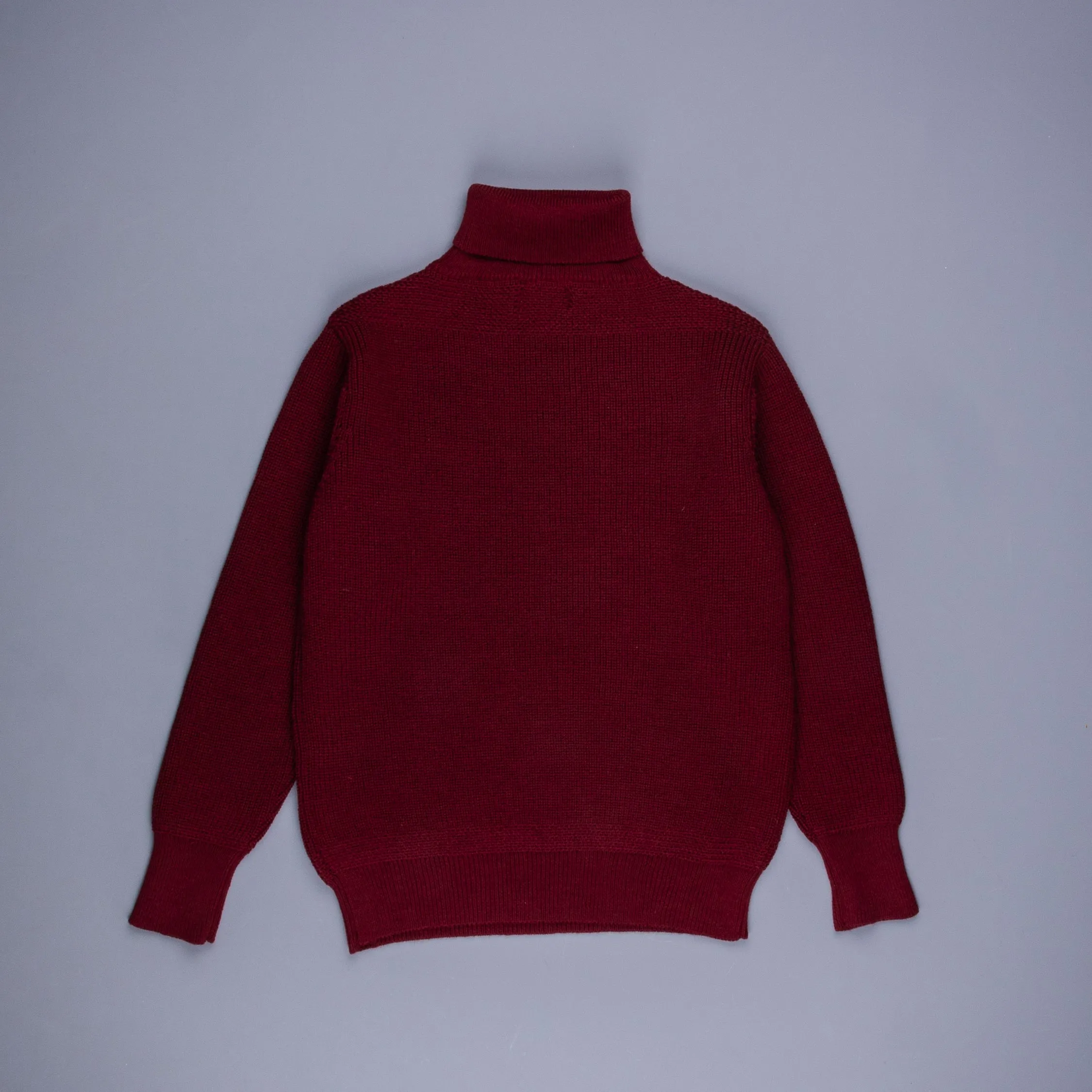 The Real McCoy's Fisherman's Turtle Neck Sweater Maroon