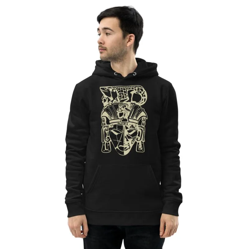 Unisex essential eco hoodie - Polynesian hieratic style