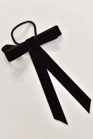 Velvet Hair Buckle Black