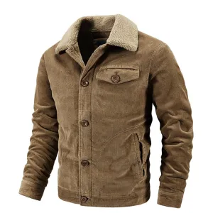 West Louis Classic Corduroy Fleece Warm Jacket