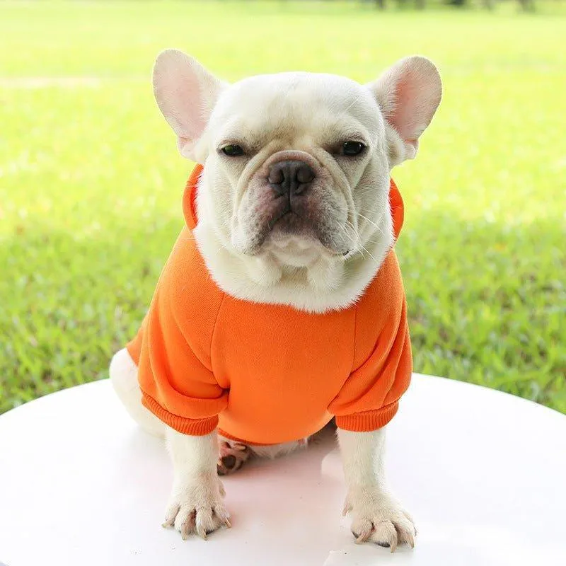 Winter Dog Hoodie Sweatshirts with Pockets Warm Dog Clothes