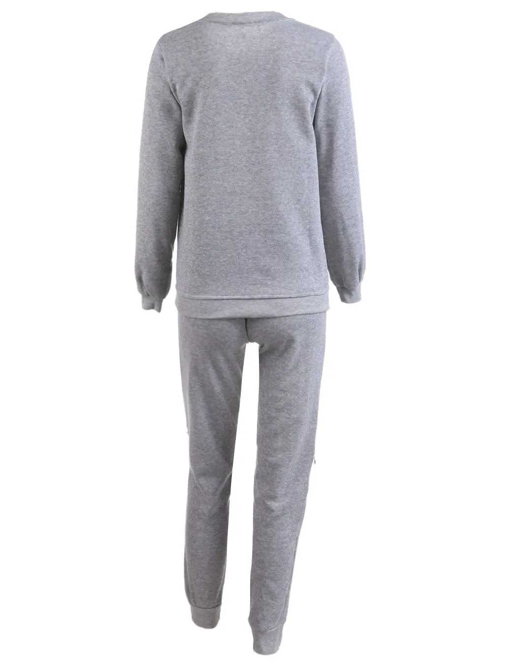 Zipper Cutout Sports Hoodies Set Activewear